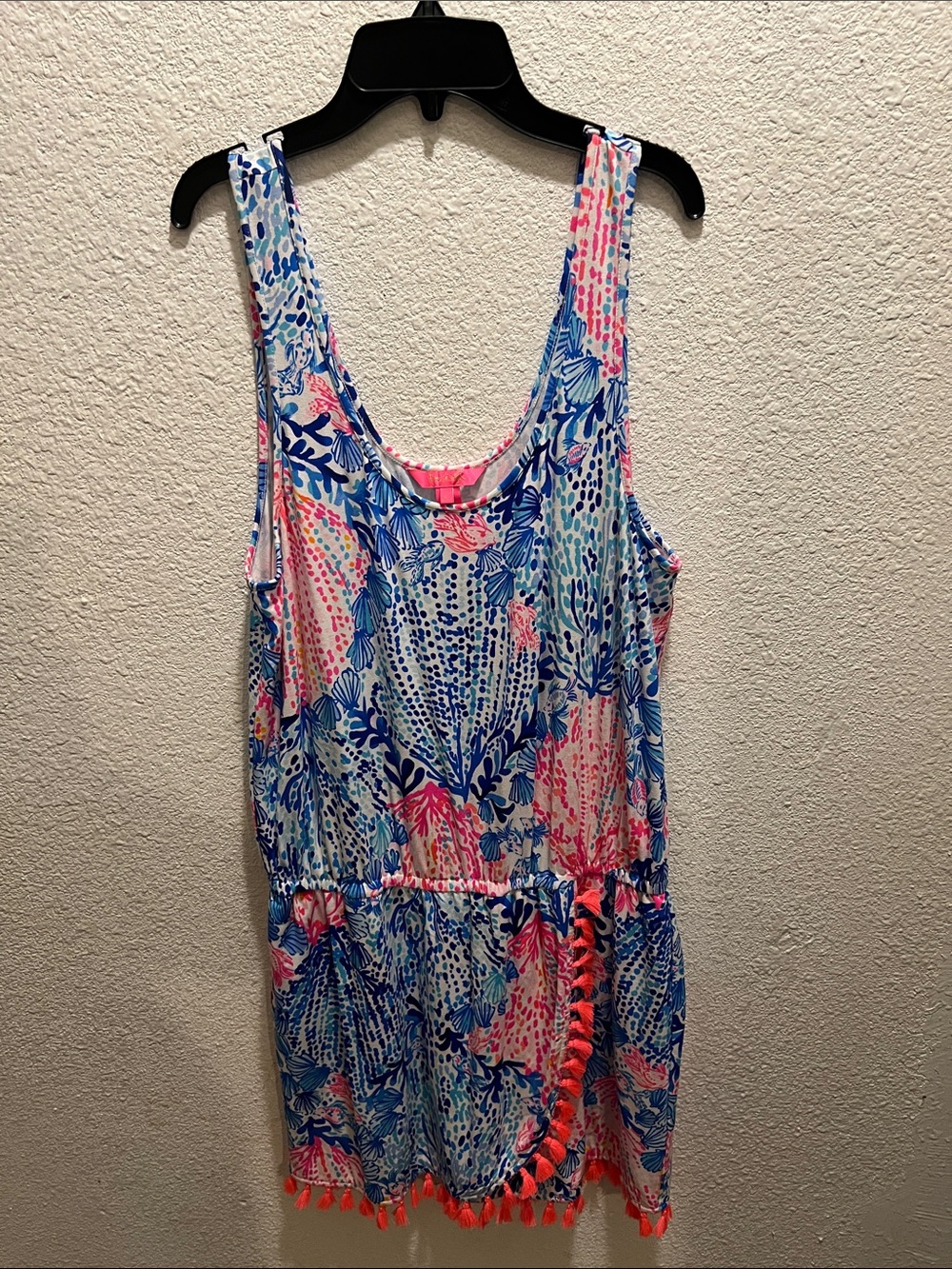Lilly Pulitzer Pink and Blue Tropical Tank